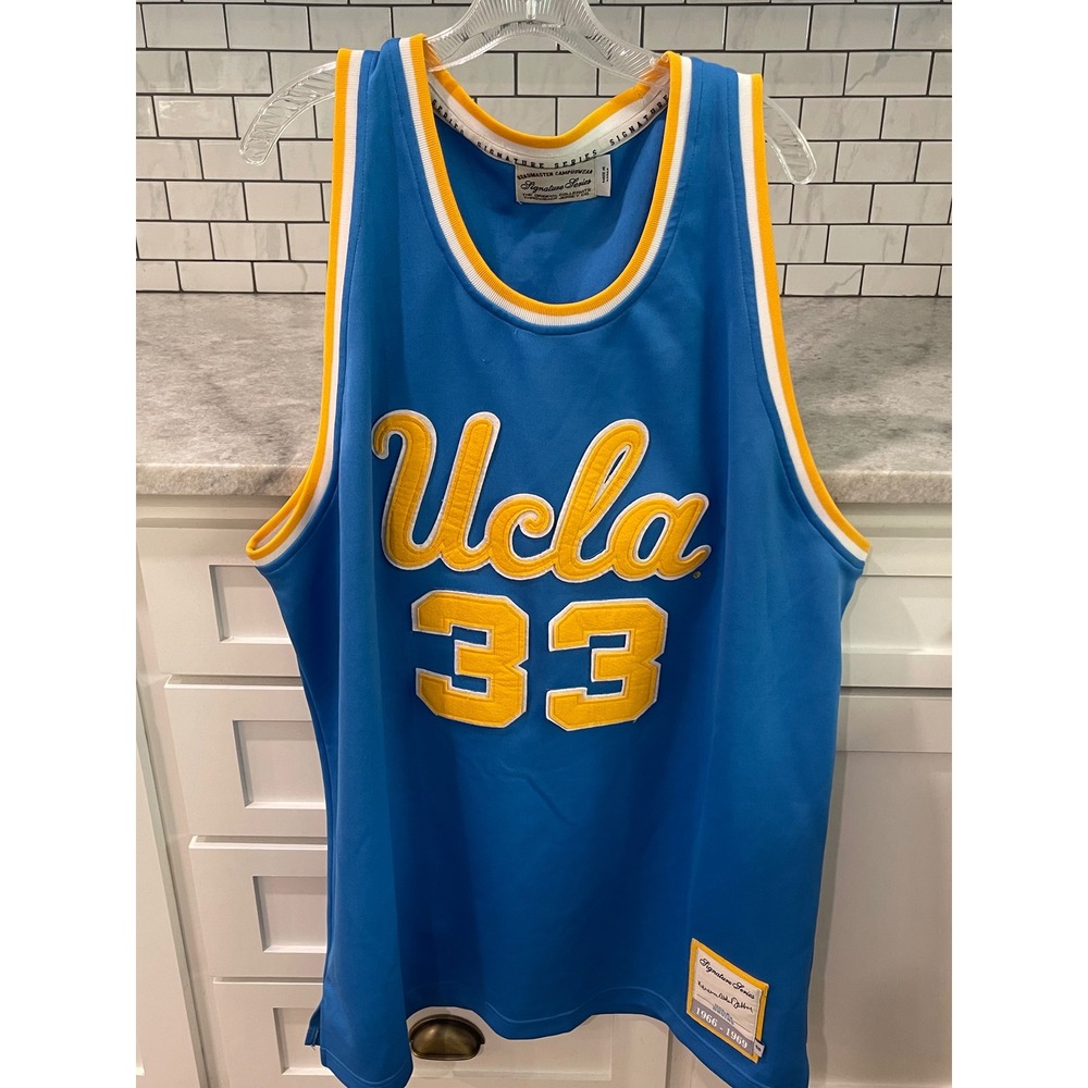 Headmaster Jersey Mens 56 Blue UCLA Kareem Abdul-Jabbar 33 Throwback Signature